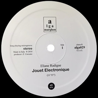 Eliane Radigue - Jouet Electronique / Elemental I (12", EP, Ltd) (Very Good Plus (VG+)) - Image 2