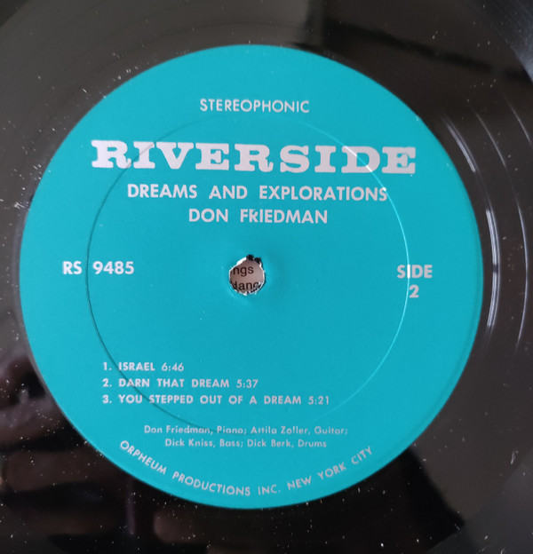 Don Friedman Quartet Featuring Attila Zoller - Dreams And Explorations (LP, Album) (Very Good Plus (VG+)) - Image 3