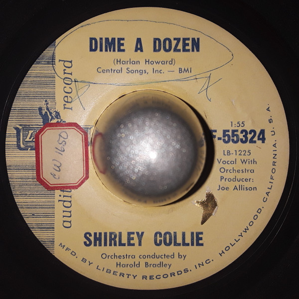Shirley Collie - Oh Yes, Darling / Dime A Dozen (7", Promo, aud) (Near Mint (NM or M-)) - Image 2