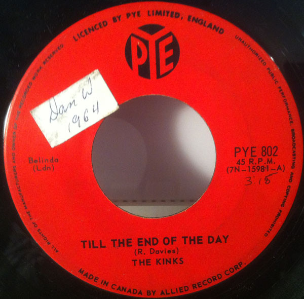 The Kinks - Till The End Of The Day (7", Single) (Near Mint (NM or M-))