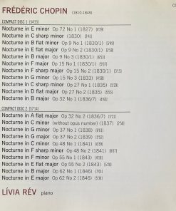 Alternative view of Frédéric Chopin, Livia Rev - Nocturnes (2xCD, Album, RE) (Near Mint (NM or M-))