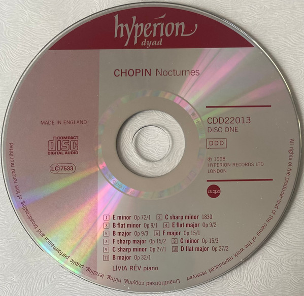 Frédéric Chopin, Livia Rev - Nocturnes (2xCD, Album, RE) (Near Mint (NM or M-)) - Image 3