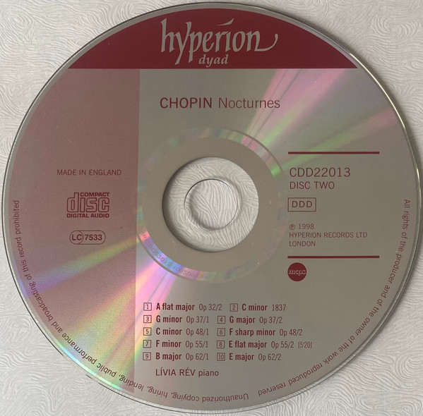 Frédéric Chopin, Livia Rev - Nocturnes (2xCD, Album, RE) (Near Mint (NM or M-)) - Image 4