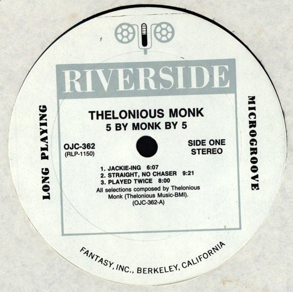 The Thelonious Monk Quintet - 5 By Monk By 5 (LP, Album, RE, RM) (Near Mint (NM or M-)) - Image 3