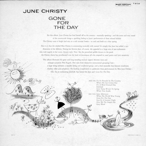 June Christy - Gone For The Day (LP, Album, Mono, Scr) (Very Good (VG)) - Image 2