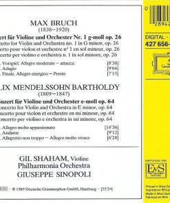 Alternative view of Mendelssohn*, Bruch* - Gil Shaham, Philharmonia Orchestra, Giuseppe Sinopoli - Violinkonzerte = Violin Concertos (CD, Album) (Near Mint (NM or M-))