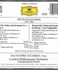 Alternative view of Niccolò Paganini - Salvatore Accardo, London Philharmonic Orchestra, Charles Dutoit - Violinkonzerte Nos. 1 & 2 = Violin Concertos = Concertos Pour Violon (CD, Comp) (Near Mint (NM or M-))