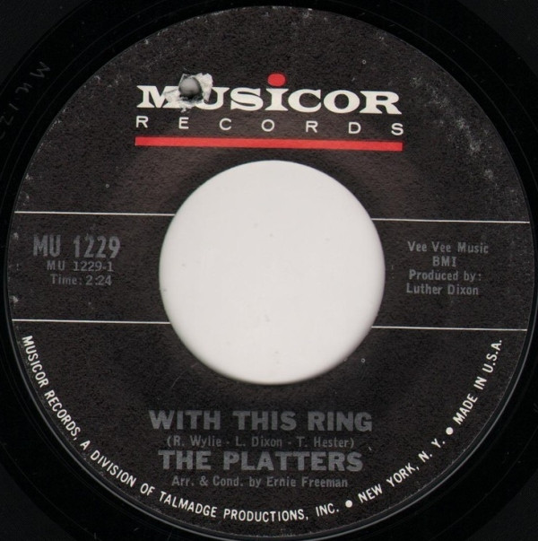 The Platters - With This Ring (7") (Very Good Plus (VG+))