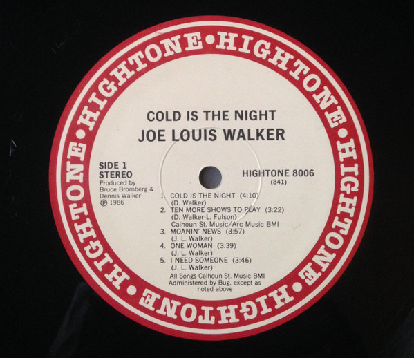 Joe Louis Walker - Cold Is The Night (LP, Album, Rai) (Very Good (VG)) - Image 3