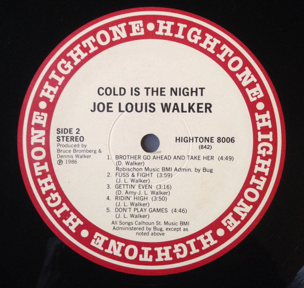 Joe Louis Walker - Cold Is The Night (LP, Album, Rai) (Very Good (VG)) - Image 4
