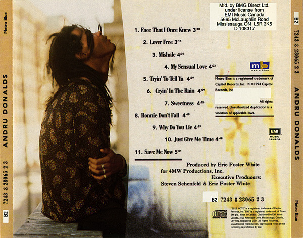 Andru Donalds - Andru Donalds (CD, Album, Club) (Near Mint (NM or M-)) - Image 2