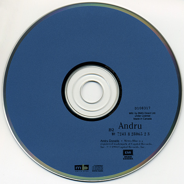 Andru Donalds - Andru Donalds (CD, Album, Club) (Near Mint (NM or M-)) - Image 3