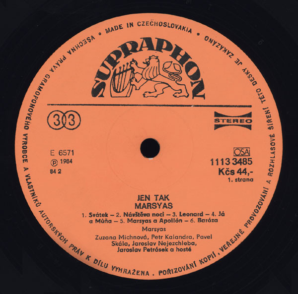 Marsyas - Jen Tak (LP, Album) (Very Good Plus (VG+)) - Image 3
