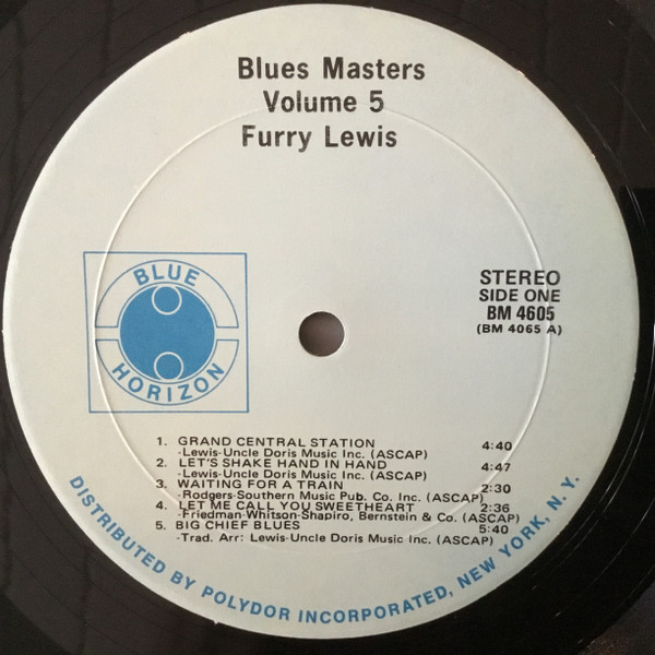 Furry Lewis - Blues Masters (LP, Album, Ltd) (Very Good (VG)) - Image 3