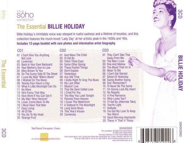 Billie Holiday - The Essential Billie Holiday (3xCD, Comp + Box) (Near Mint (NM or M-)) - Image 2