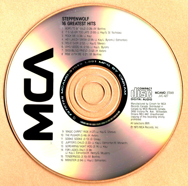 Steppenwolf - 16 Greatest Hits (CD, Comp, RE) (Mint (M)) - Image 3