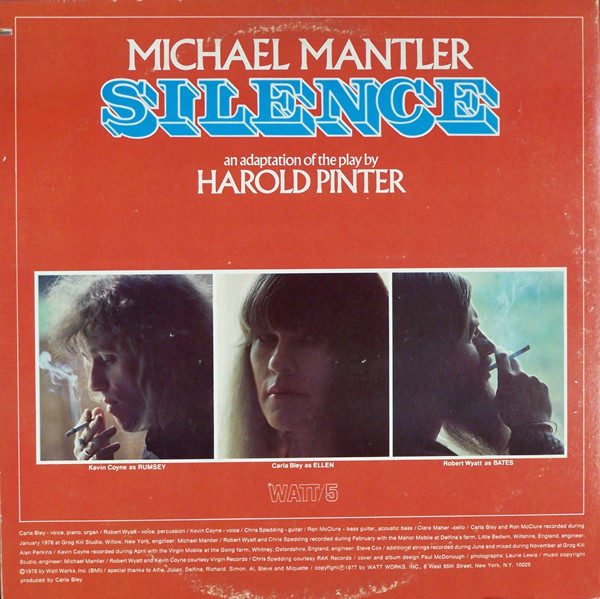 Michael Mantler - Silence (LP, Album, Gat) (Near Mint (NM or M-)) - Image 4