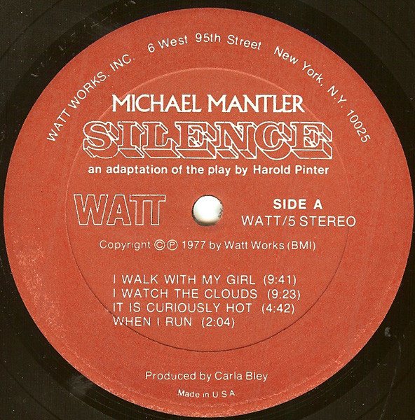 Michael Mantler - Silence (LP, Album, Gat) (Near Mint (NM or M-)) - Image 5