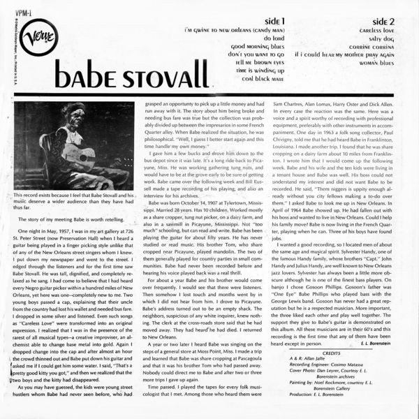 Babe Stovall - Babe Stovall (LP, Album) (Very Good Plus (VG+)) - Image 2