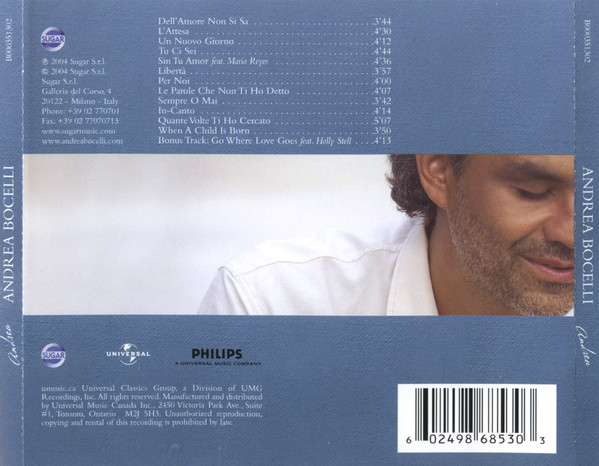 Andrea Bocelli - Andrea (CD, Album) (Near Mint (NM or M-)) - Image 2