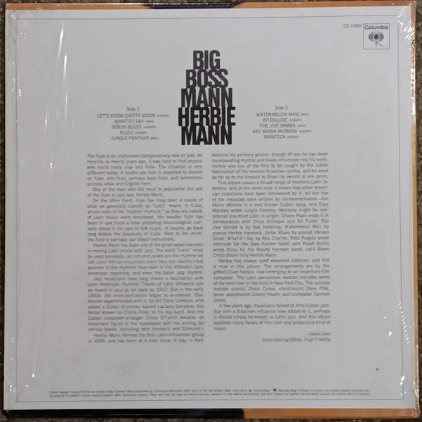 Herbie Mann - Big Boss Mann (LP, Album, RE, Pit) (Very Good (VG)) - Image 2