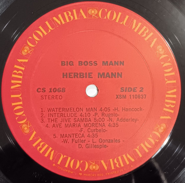 Herbie Mann - Big Boss Mann (LP, Album, RE, Pit) (Very Good (VG)) - Image 3