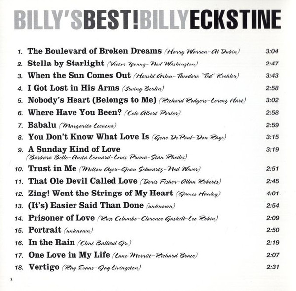 Billy Eckstine - Billy's Best (CD, Comp) (Near Mint (NM or M-)) - Image 5