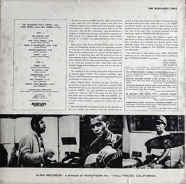 Billy Larkin And The Delegates - Billy Larkin & The Delegates (LP, Album, Mono) (Very Good (VG)) - Image 2