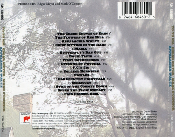 Yo-Yo Ma, Edgar Meyer, Mark O'Connor - Appalachia Waltz (CD, Album) (Near Mint (NM or M-)) - Image 2
