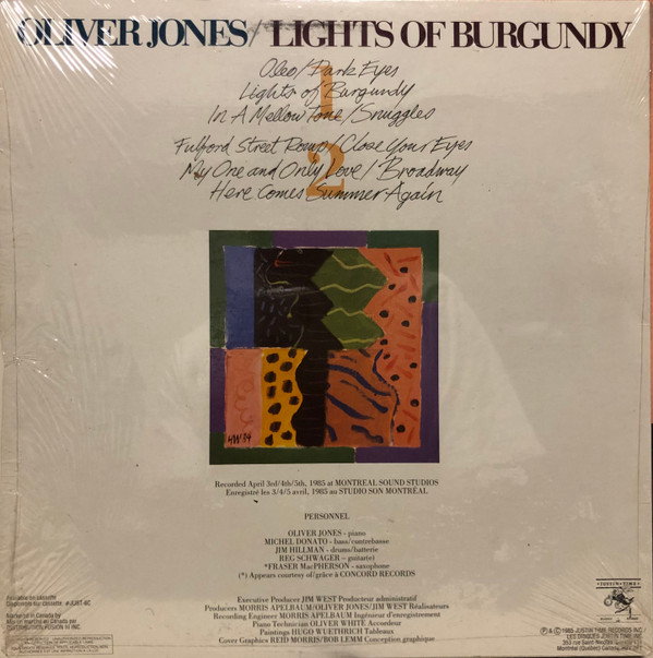 Oliver Jones (5) - Lights Of Burgundy (LP, Album) (Very Good Plus (VG+)) - Image 2