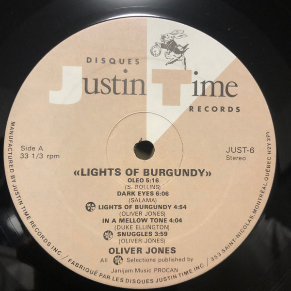 Oliver Jones (5) - Lights Of Burgundy (LP, Album) (Very Good Plus (VG+)) - Image 3