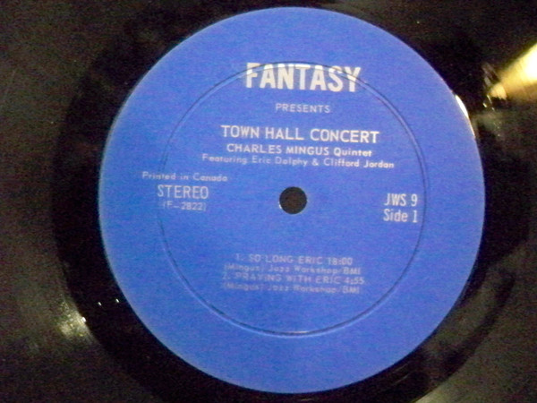 Charles Mingus Featuring Eric Dolphy - Town Hall Concert (LP, Album, RE, dee) (Very Good Plus (VG+)) - Image 3