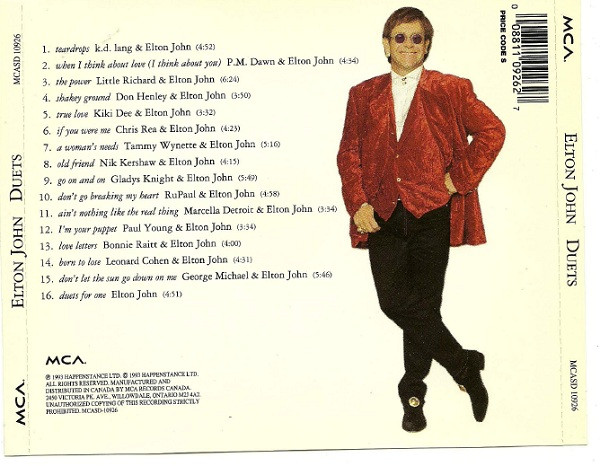 Elton John - Duets (CD, Album) (Mint (M)) - Image 2