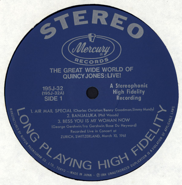 Quincy Jones - The Great Wide World Of Quincy Jones: Live! (LP) (Near Mint (NM or M-)) - Image 4