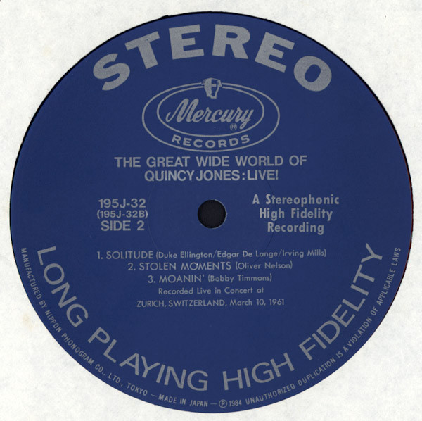 Quincy Jones - The Great Wide World Of Quincy Jones: Live! (LP) (Near Mint (NM or M-)) - Image 5