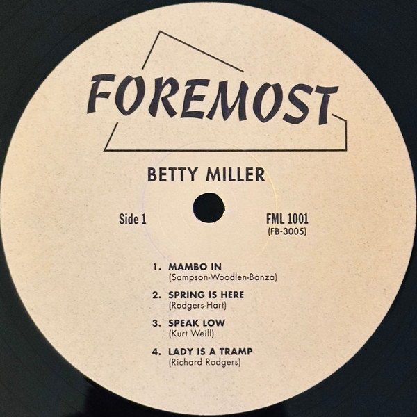 Betty Miller Trio* - A Jazz Piano Heatwave (LP, Album, Mono, RE) (Very Good (VG)) - Image 3