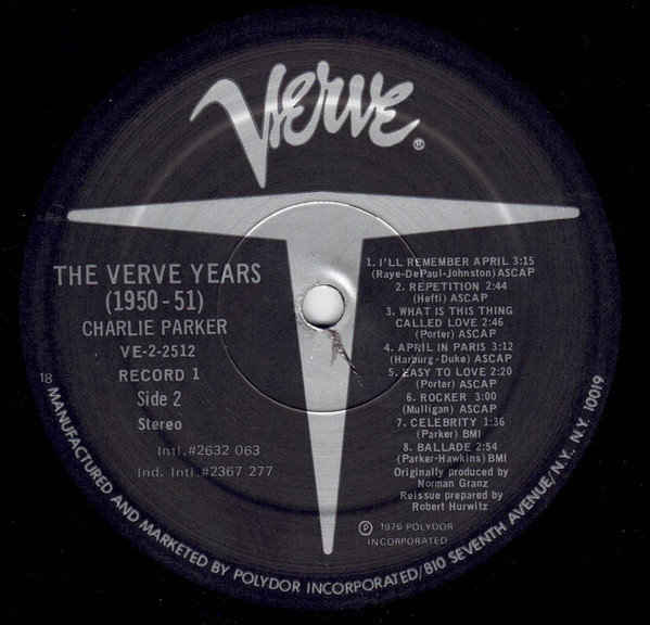 Charlie Parker - The Verve Years (1950-51) (2xLP, Comp, Gat) (Very Good Plus (VG+)) - Image 4