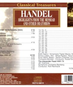 Alternative view of Various - Handel: Highlights From The Messiah And Other Oratorios (CD) (Near Mint (NM or M-))
