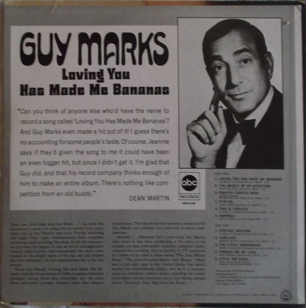 Guy Marks - Loving You Has Made Me Bananas (LP, Album) (Very Good Plus (VG+)) - Image 2