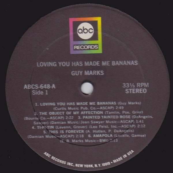 Guy Marks - Loving You Has Made Me Bananas (LP, Album) (Very Good Plus (VG+)) - Image 3