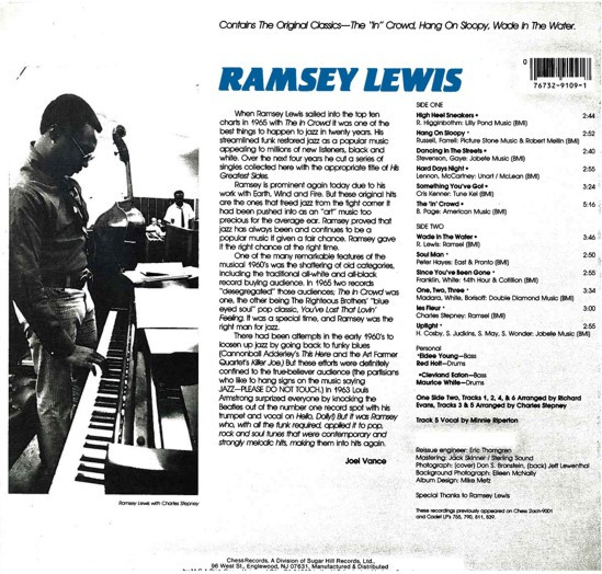Ramsey Lewis - His Greatest Sides: Volume One (LP, Comp) (Near Mint (NM or M-)) - Image 2