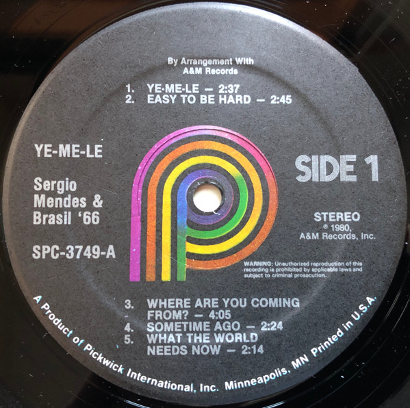 Sérgio Mendes & Brasil '66 - Ye-Me-Le (LP, RE, RM) (Very Good Plus (VG+)) - Image 3