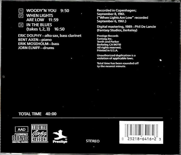 Eric Dolphy - In Europe / Volume 3. (CD, Album, RE) (Near Mint (NM or M-)) - Image 2