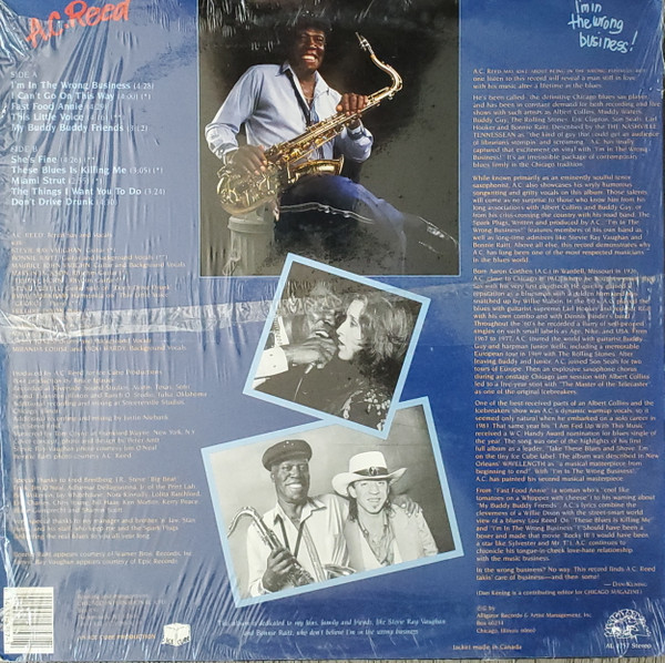 A.C. Reed - I'm In The Wrong Business (LP, Album) (Very Good Plus (VG+)) - Image 3