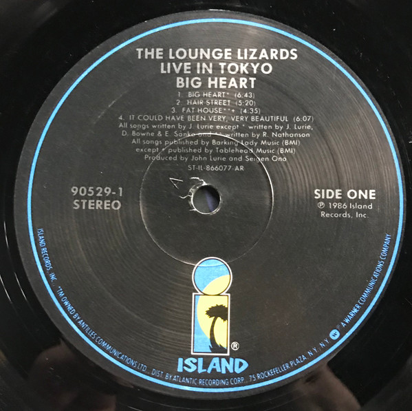 Lounge Lizards - Live In Tokyo - Big Heart (LP, Album) (Near Mint (NM or M-)) - Image 3
