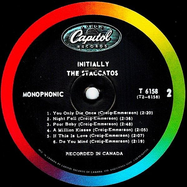 The Staccatos (3) - Initially (LP, Album, Mono) (Very Good (VG)) - Image 4