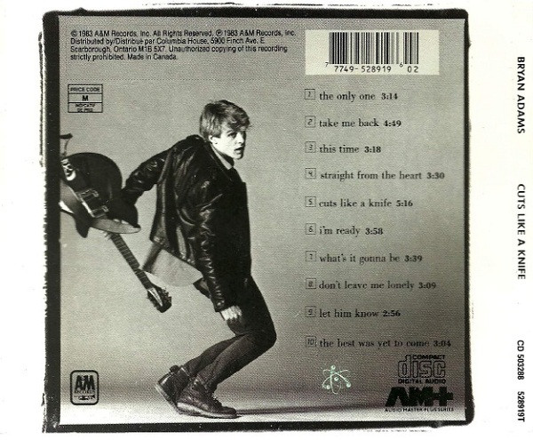 Bryan Adams - Cuts Like A Knife (CD, Album, Club, RE) (Near Mint (NM or M-)) - Image 3