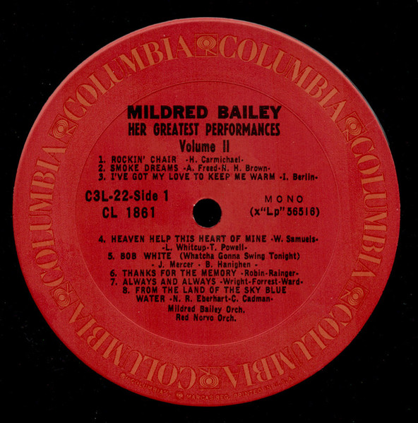 Mildred Bailey - Her Greatest Performances 1929-1946 (3xLP, Comp, Mono, RE) (Very Good Plus (VG+)) - Image 5