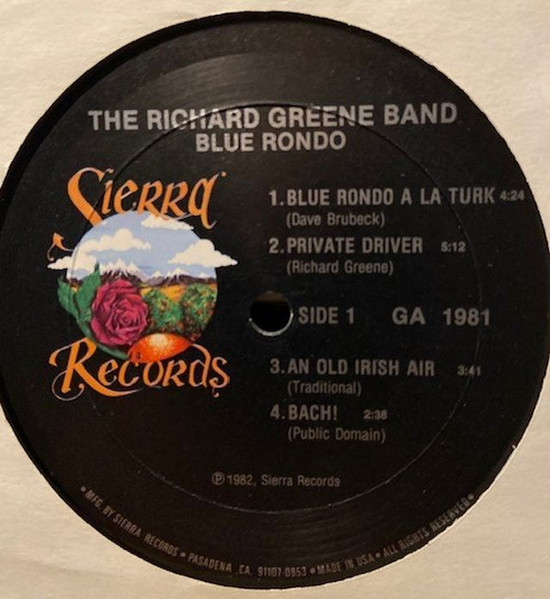Richard Greene - Blue Rondo (LP, Album) (Near Mint (NM or M-)) - Image 3