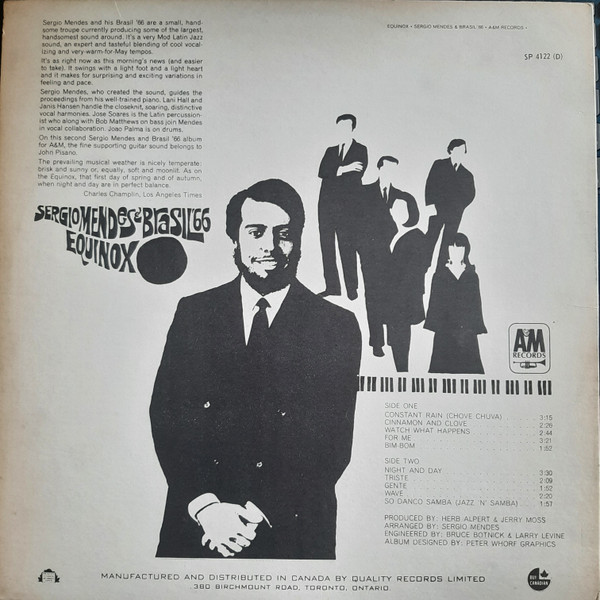 Sérgio Mendes & Brasil '66 - Equinox (LP, Album, RP, Qua) (Very Good (VG)) - Image 4
